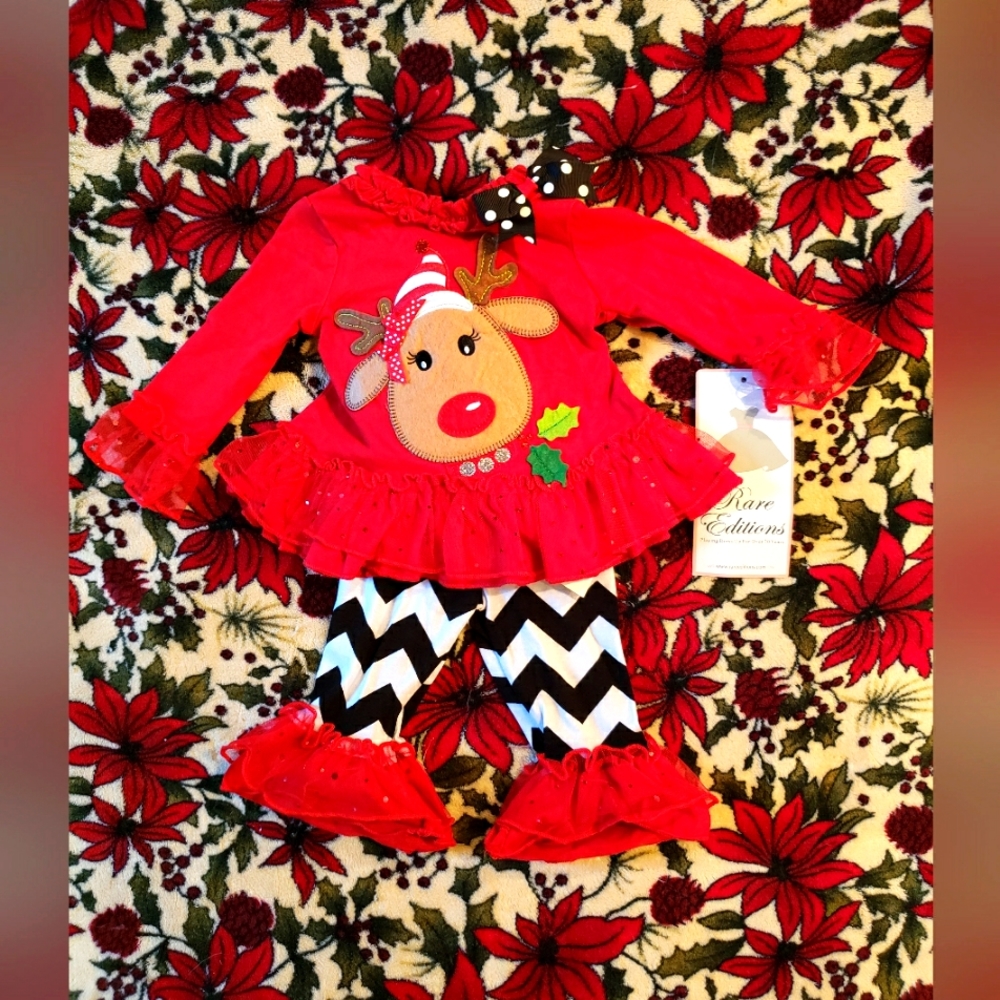 Rudolph 2 piece Outfit, 3 months. NWT